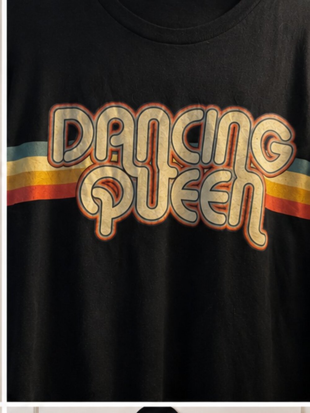 Dancing Queen Graphic Tee | XXL | Retro Rainbow Graphic T-Shirt